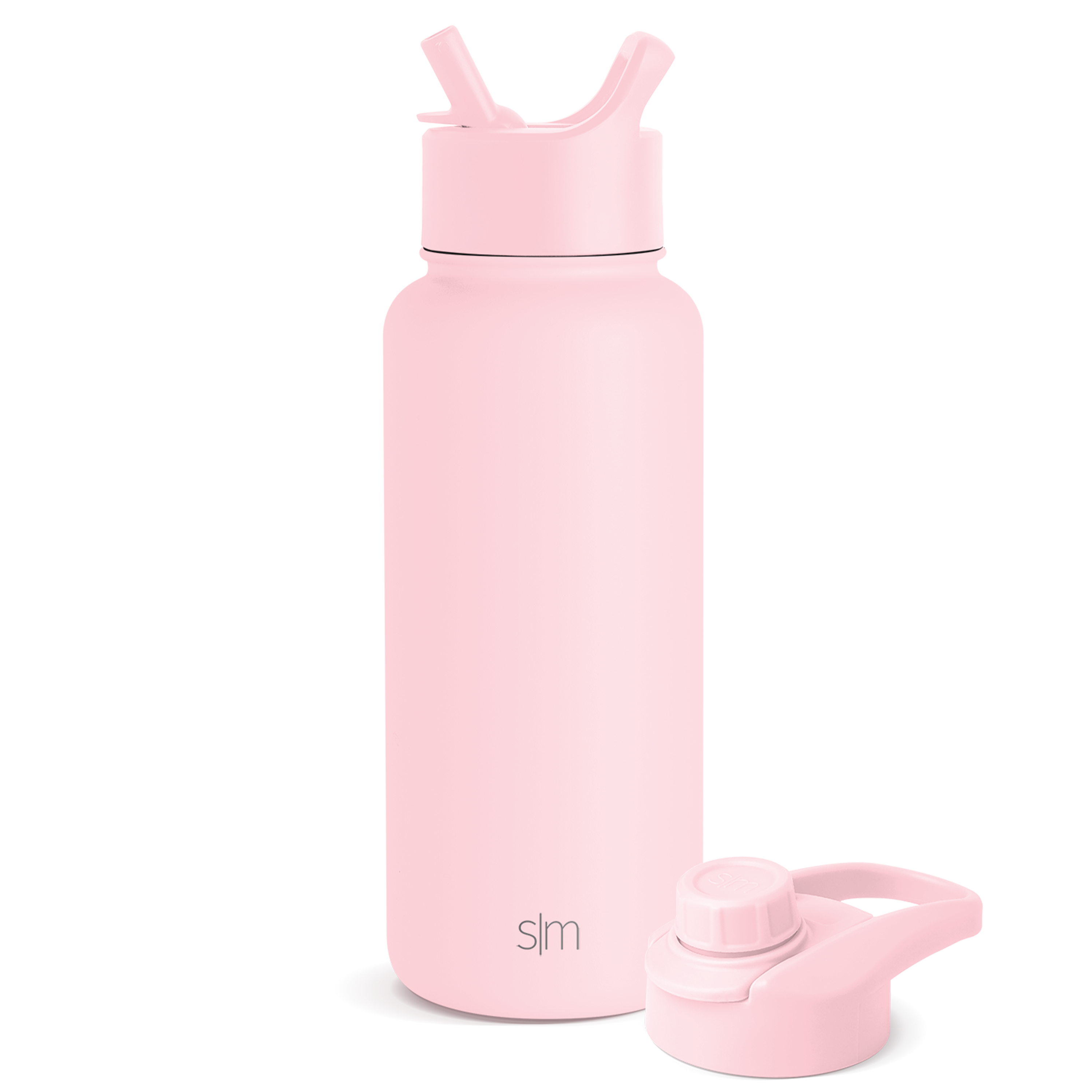 Summit Water Bottle with Straw Lid and Chug Lid - Blush