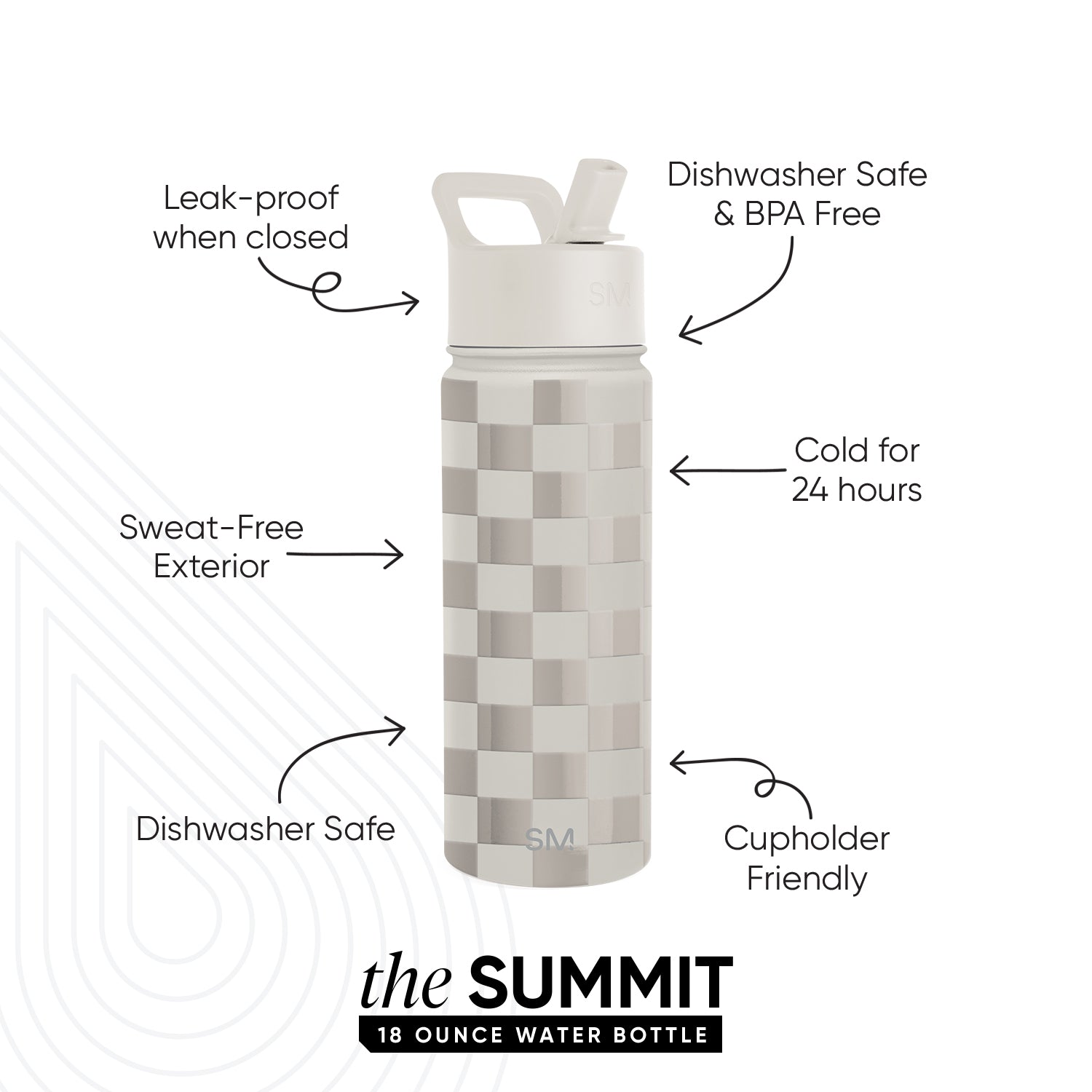 Summit Kids Water Bottle with Straw Lid - 18oz - SMC
