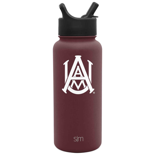 Collegiate Summit Water Bottle with Straw Lid - Alabama A&M