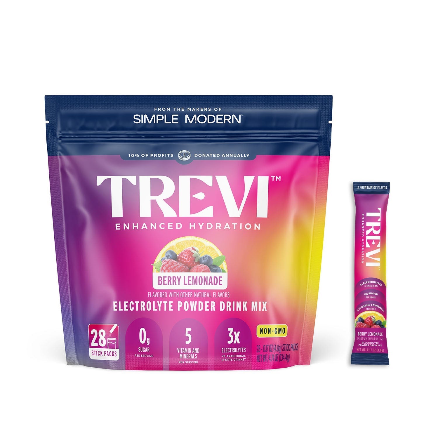 Trevi Electrolyte Powder Mix - Mixed Berry Lemonade